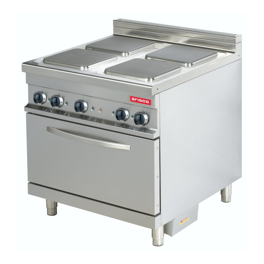 4 Plate cooking range with 2/1 GN convection oven - 900 series - ARISCO