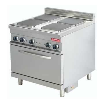 4 Plate cooking range with 2/1 GN convection oven - 900 series - ARISCO