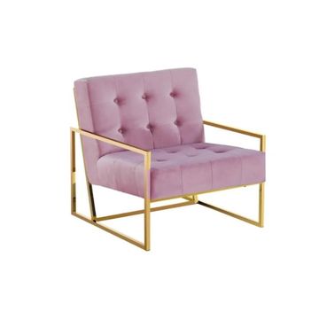 Asher velvet occasional chair- Pink