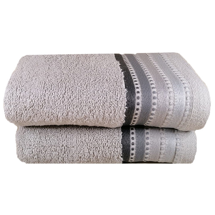Royal Turkish Collection -450gsm -100% Cotton -Bath Sheet -Grey -Pack of 2