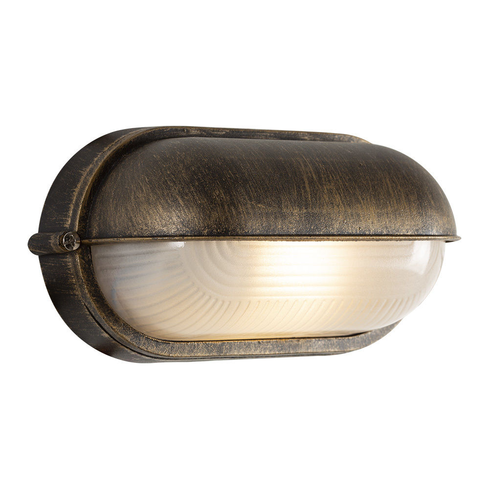 Eurolux - Oval - Small - Eyelid - Bulkhead - 210mm - Black/Gold - 4 Pack