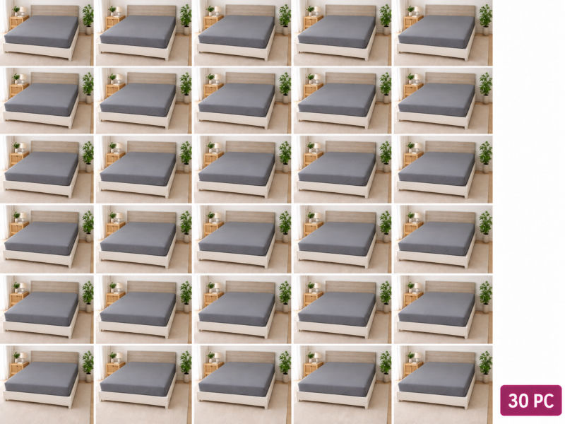 Hotel Collection - Fitted Sheet - Smoked Pearl - Three Quarter XL (06 Piece Pack)
