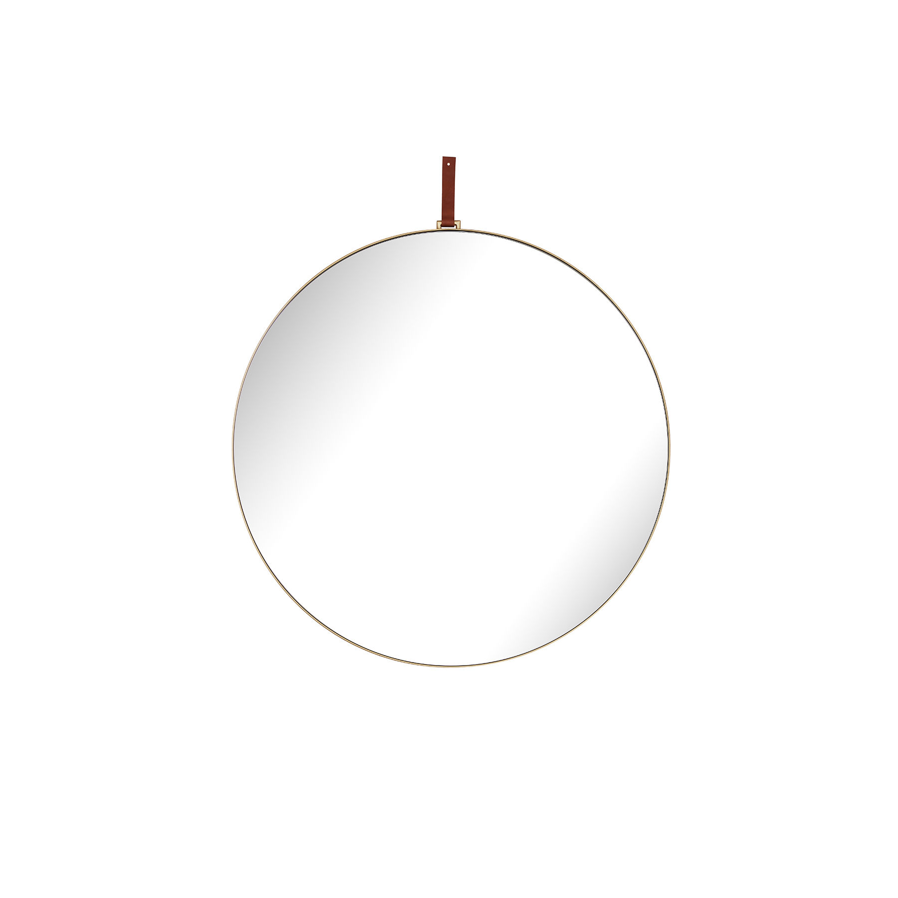 Paramount Mirrors & Prints - Lexi Leather Round - Large - Gold
