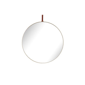 Paramount Mirrors & Prints - Lexi Leather Round - Large - Gold