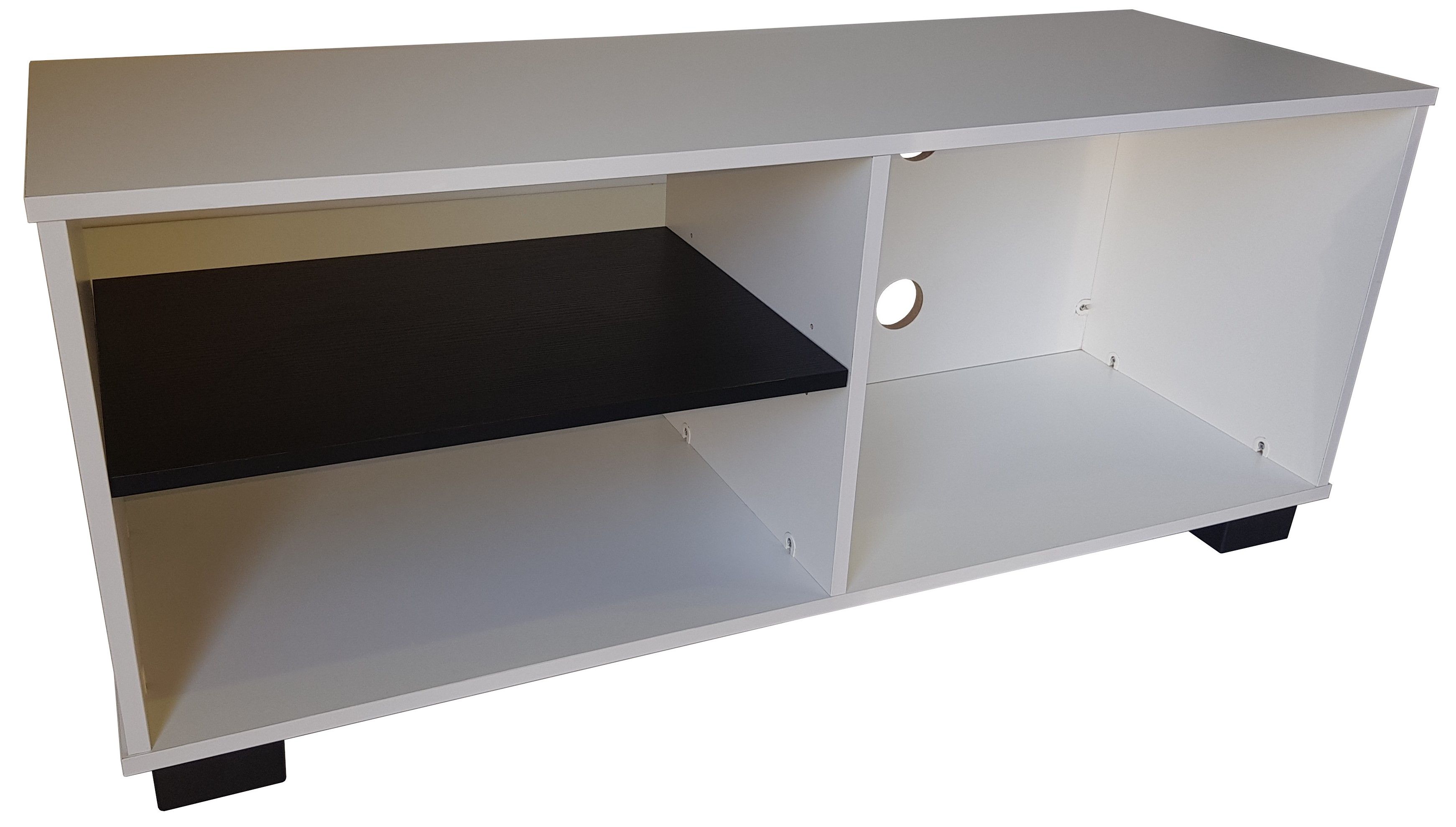 Bargain TV Stand 120cm White & Ebony LEROY MERLIN South Africa
