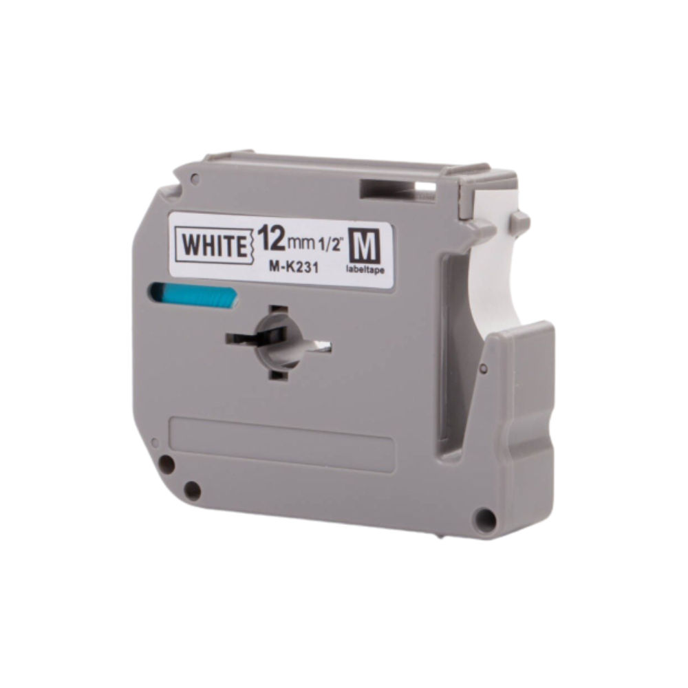 Brother M-K231 - Compatible Label Tape M/MK (Black On White) 12mm*8m