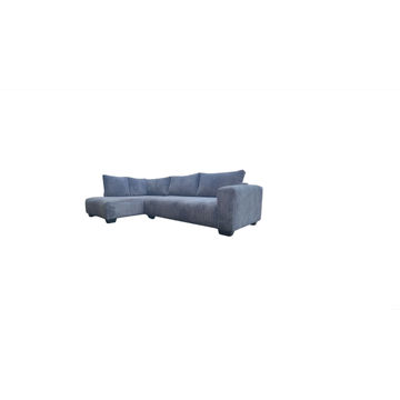 Natalia L Shape Couch – Corduroy Grey Right Sided