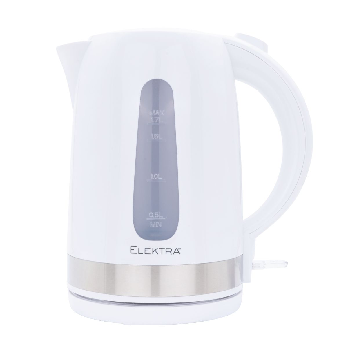 Elektra White Plastic Cordless Electric Kettle 1.7L with 360 Degree ...