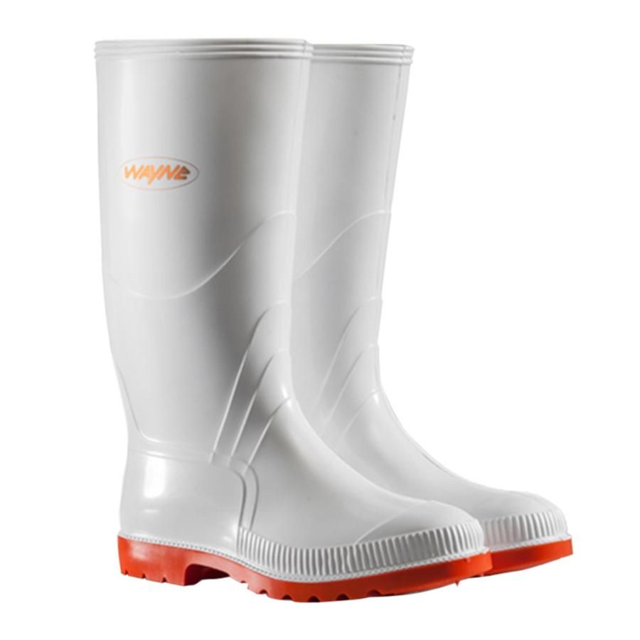 Wayne Gumboot Mens Knee L White/Red Size 10 4 Pack