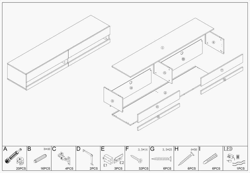 Luminex LED TV Unit - Halden Design