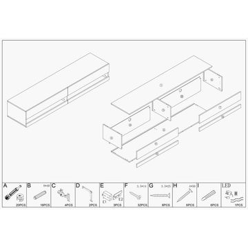 Luminex LED TV Unit - Halden Design