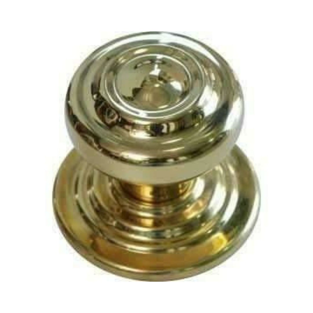 solid brass central knob with ripple