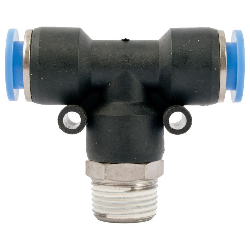 Aircraft - Pu Hose Fitting Tee 10mm-3/8 M - 10 Pack