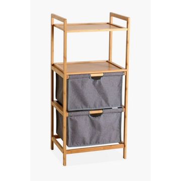 BAMBOO LAUNDRY SHELVES Natural 3-Tier Bathroom Storage