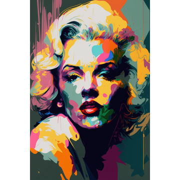 Canvas Wall Art - Marilyn Monroe Abstract Painting - B1536 - [120 x 80 cm]