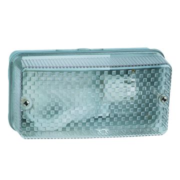 1x100W/E.S.L Grey Bulkhead E27 245x120x115H