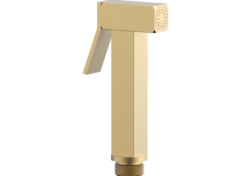 Devario Premio Shattaf Sprayer Square Brass -Brushed Gold