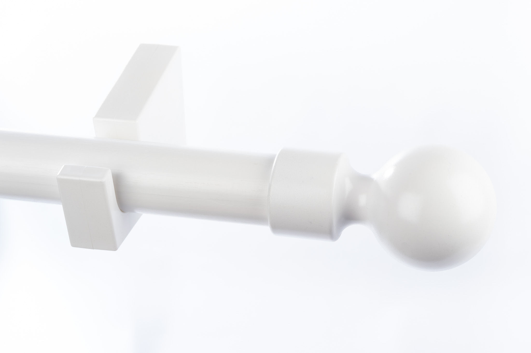 33mm Full Round  Pole Set White - 2,5m