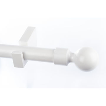 33mm Full Round  Pole Set White - 2,5m