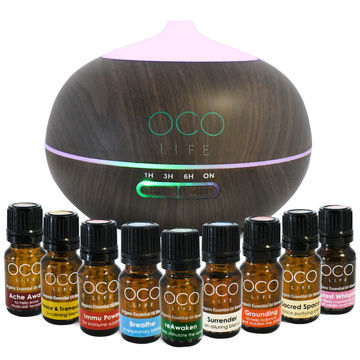 OCO Life Ultrasonic Diffuser, Humidifier & Purifier with 9 oil Blends