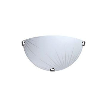 12" Half Moon,  E27,  Metal Body,  Glass Cover Wall Mount