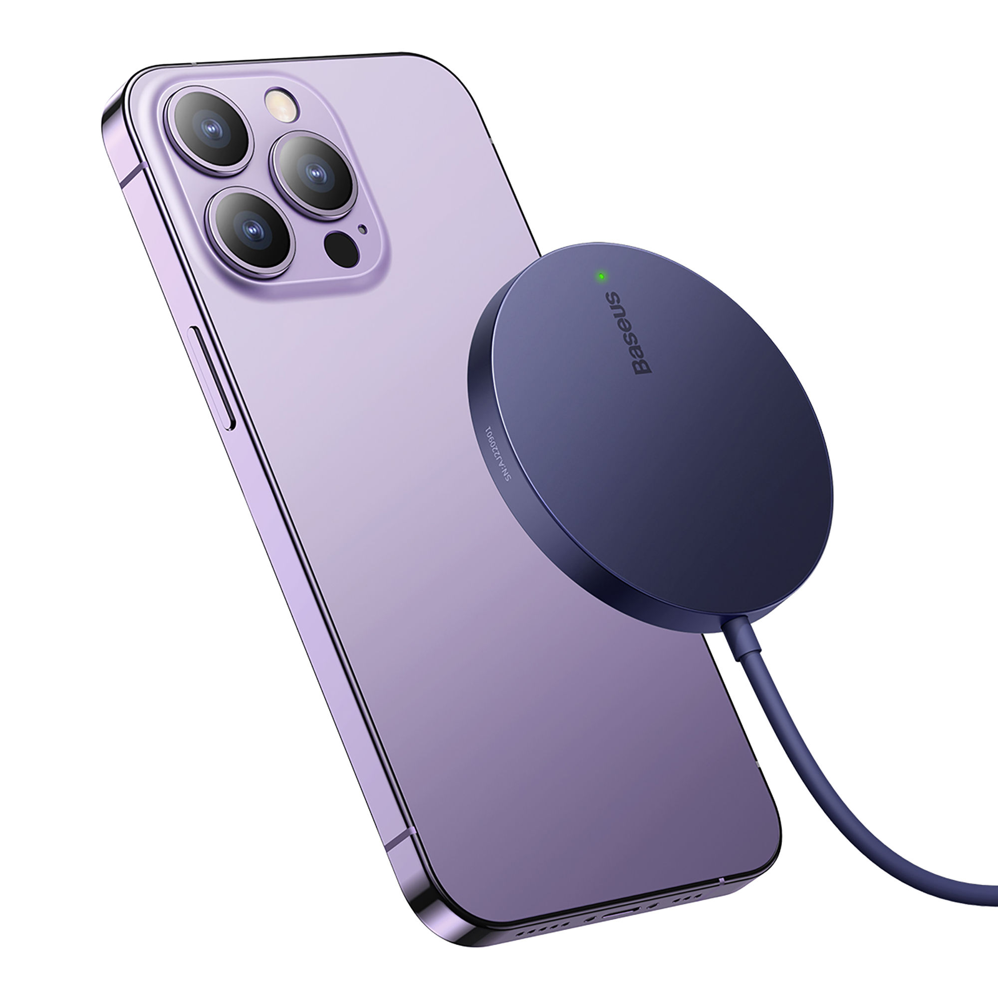Baseus Simple Mini3 Magnetic Wireless Charger 15W - Dusty Purple