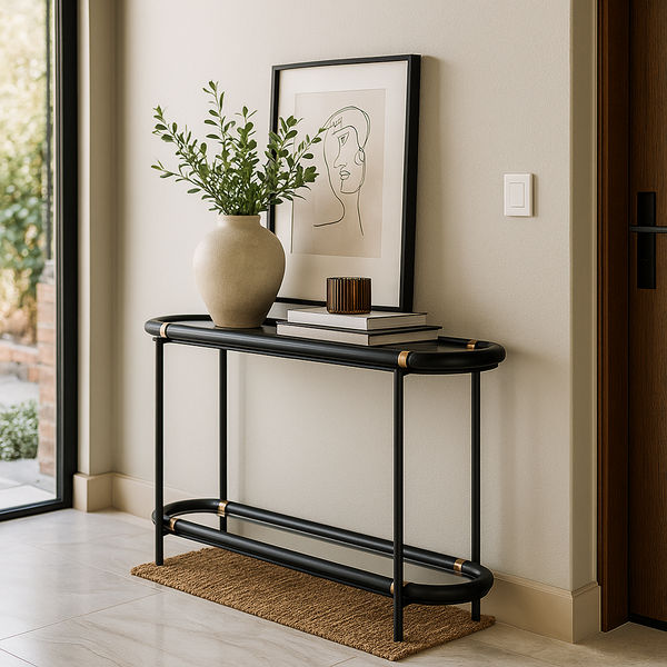 KC FURN – Nexus Black Entryway Console Table