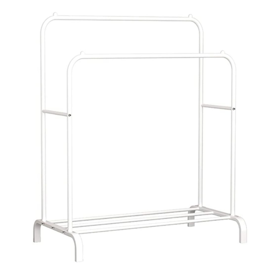 Nu Dekor - Heavy Duty Double Pole Clothing Storage Rack - White