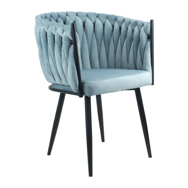 Giselle Large Velvet Casual Chair - Hazy Blue - 1 Pack