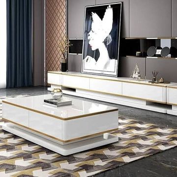 Tv unit and table set made from wood