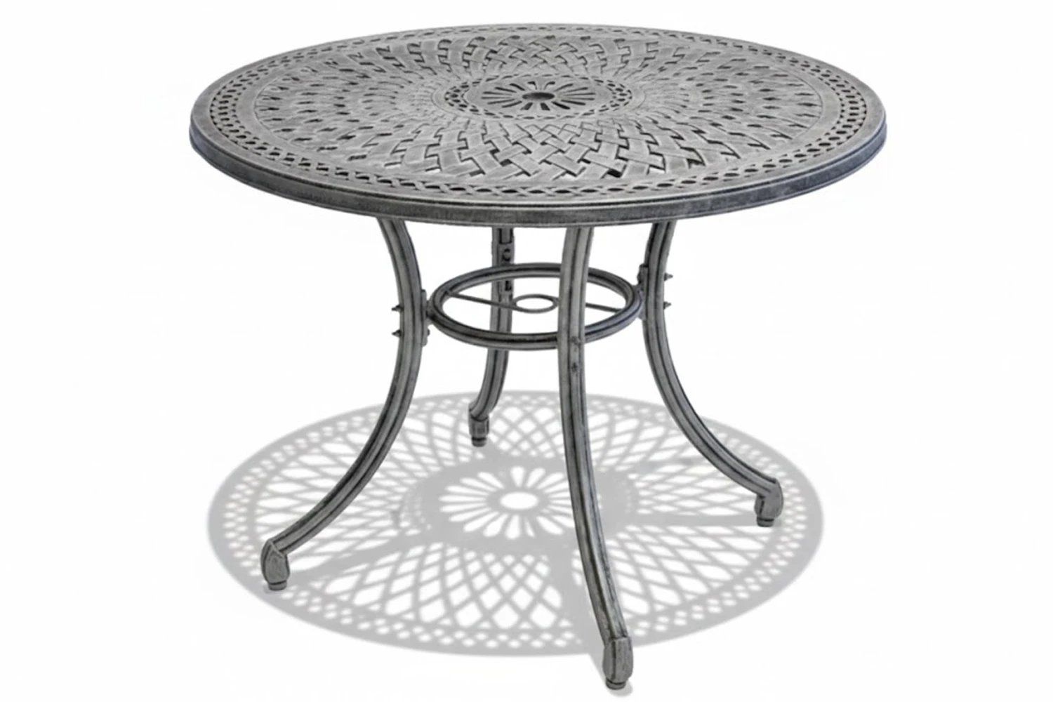 Aluminium Dining Table 4-Seater 1000mm Round
