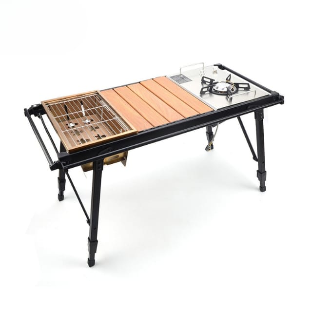 Portable Camping Stove with Foldable Table – Outdoor Cooking Station