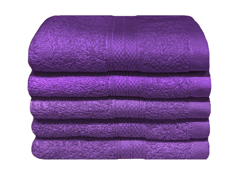 Plush 450GSM 30x50cms Guest Towels-05 Pc Pack-Royal Lilac
