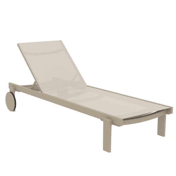 Siesta exclusive Casablanca Sunlounger - Taupe-Taupe
