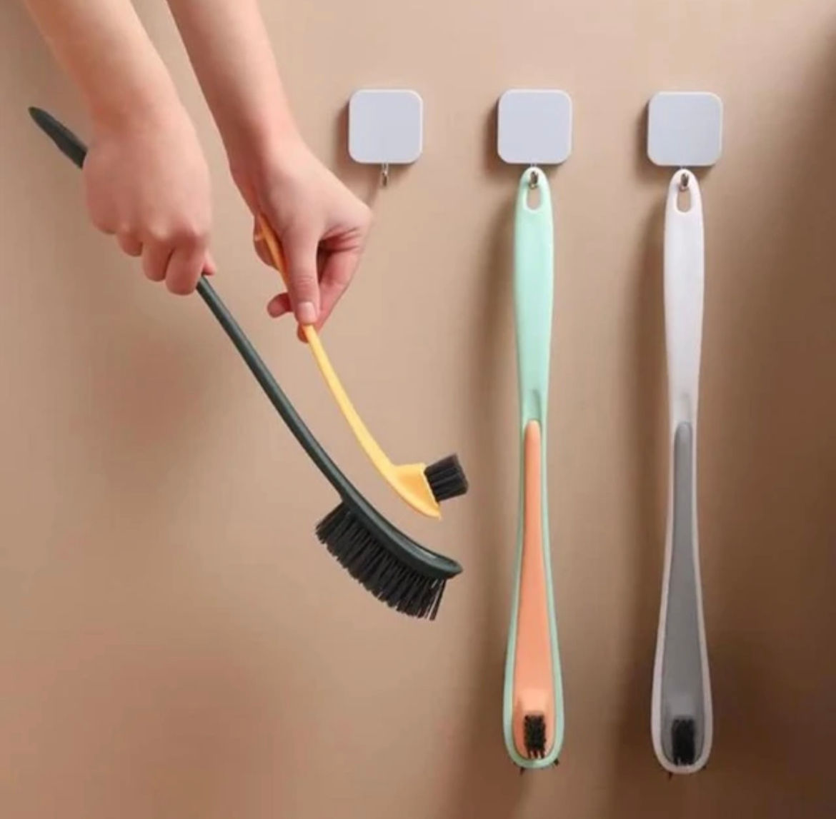 2 in 1 Long Handle Toilet Cleaning Brush