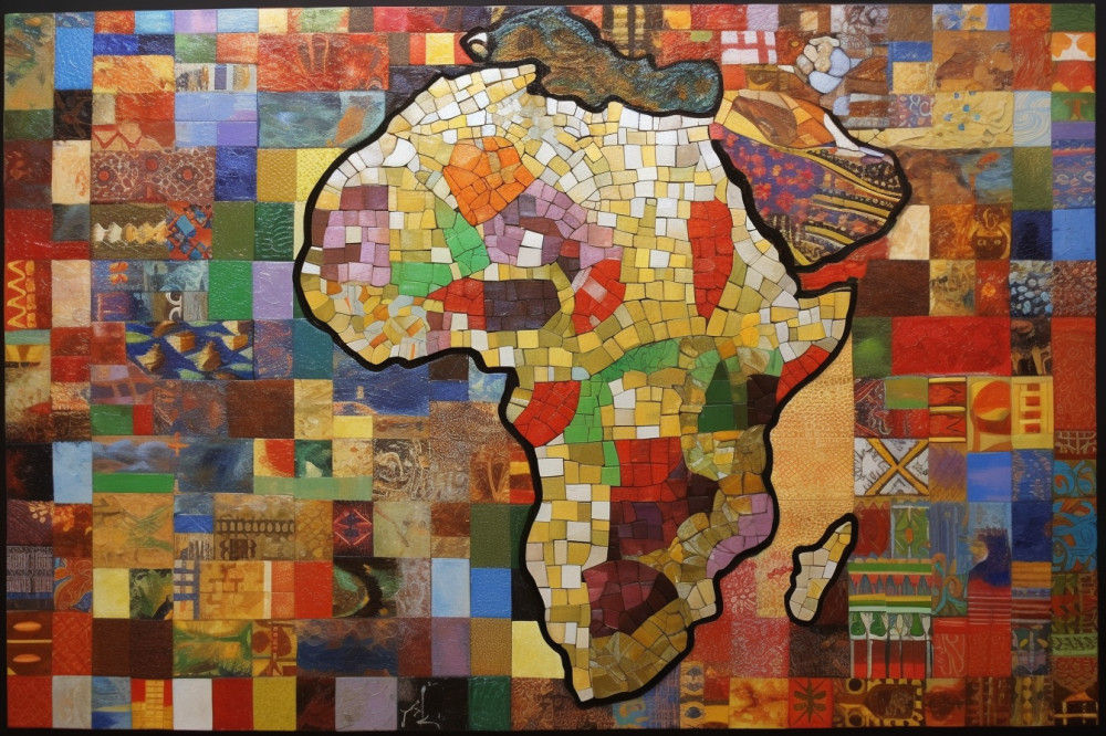 Canvas Wall Art - Cultural Mosaic By Chromatic Expressions Captivating - A1627 - [120 x 80 cm]