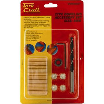 Doweling Accessory Kit 8Mm - 27 Piece (Birch Wood)
