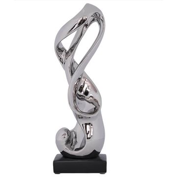 Silver abstract sculpture