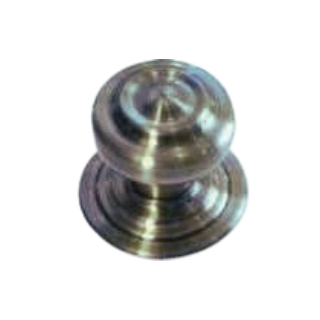 solid brass central knob with ripple