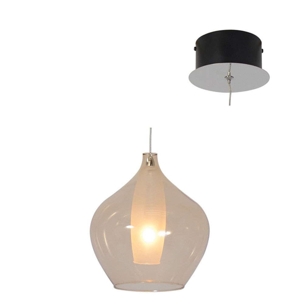 Nebula - 1 Light - Pendant - 165mm - Amber Glass