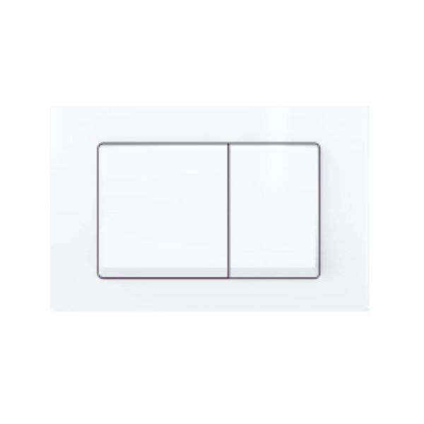 R/S FLUSH PLATE - MATT WHITE - DUAL - AD008-W