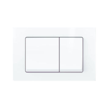 R/S FLUSH PLATE - MATT WHITE - DUAL - AD008-W