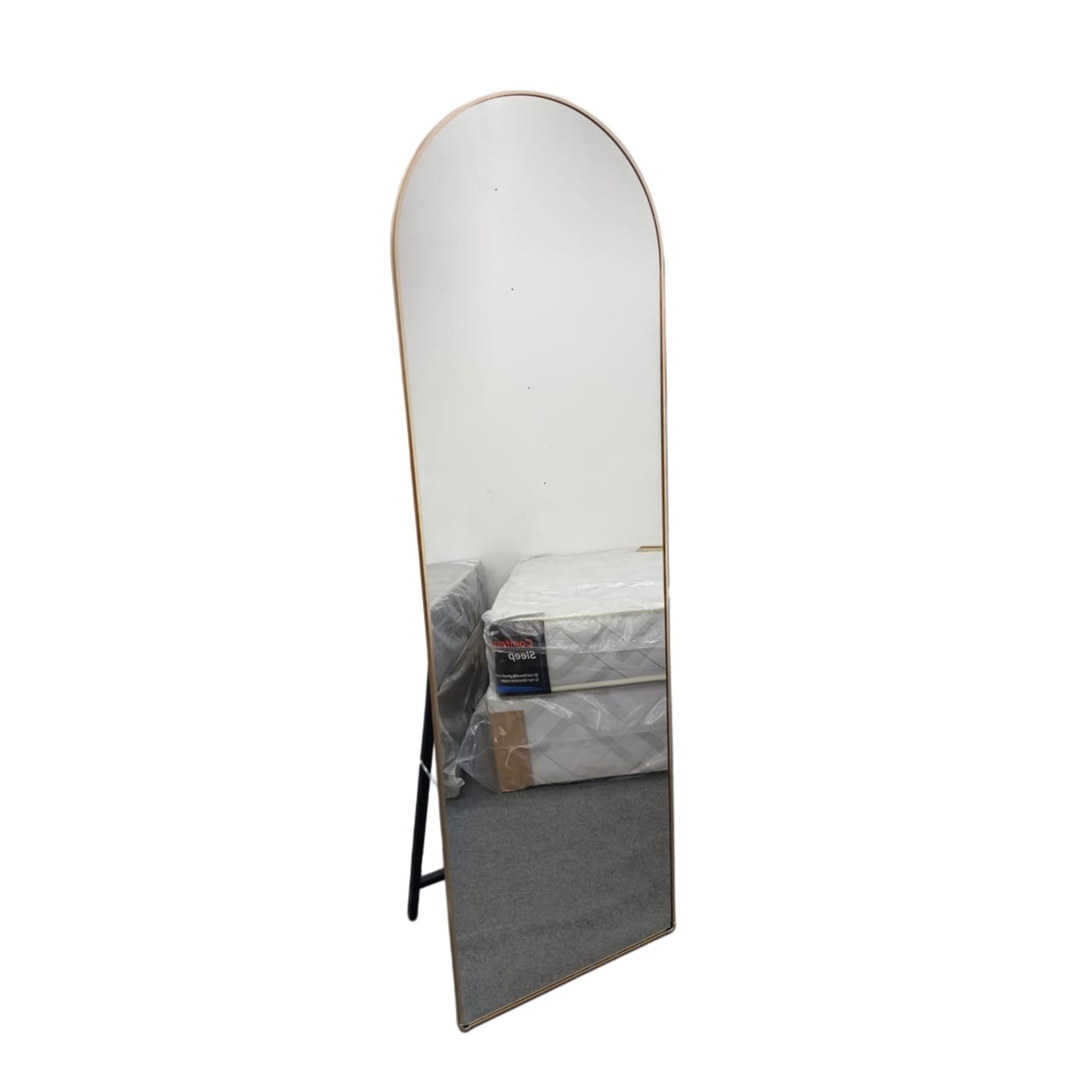 Full Body Arch Shaped Standing Mirror - Gold Frame