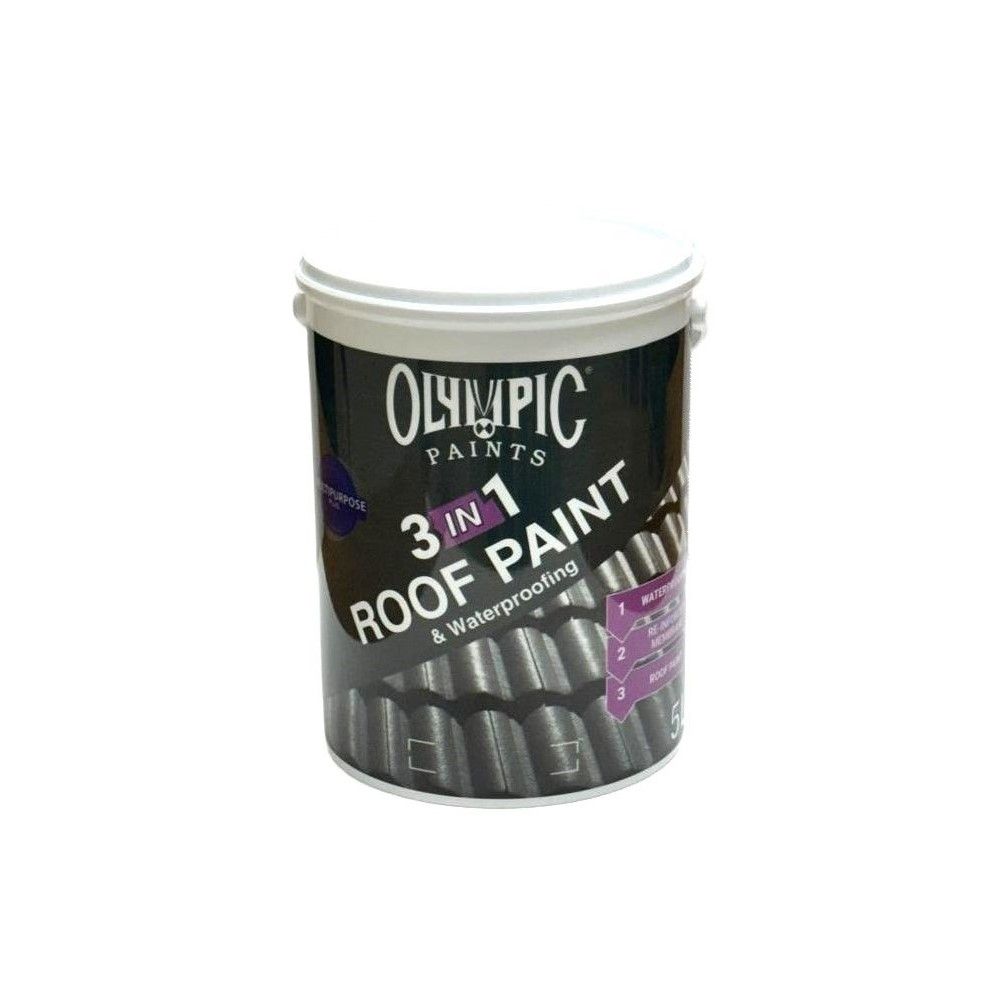 Olympic Paint 3 in 1 Roof 5LT Red