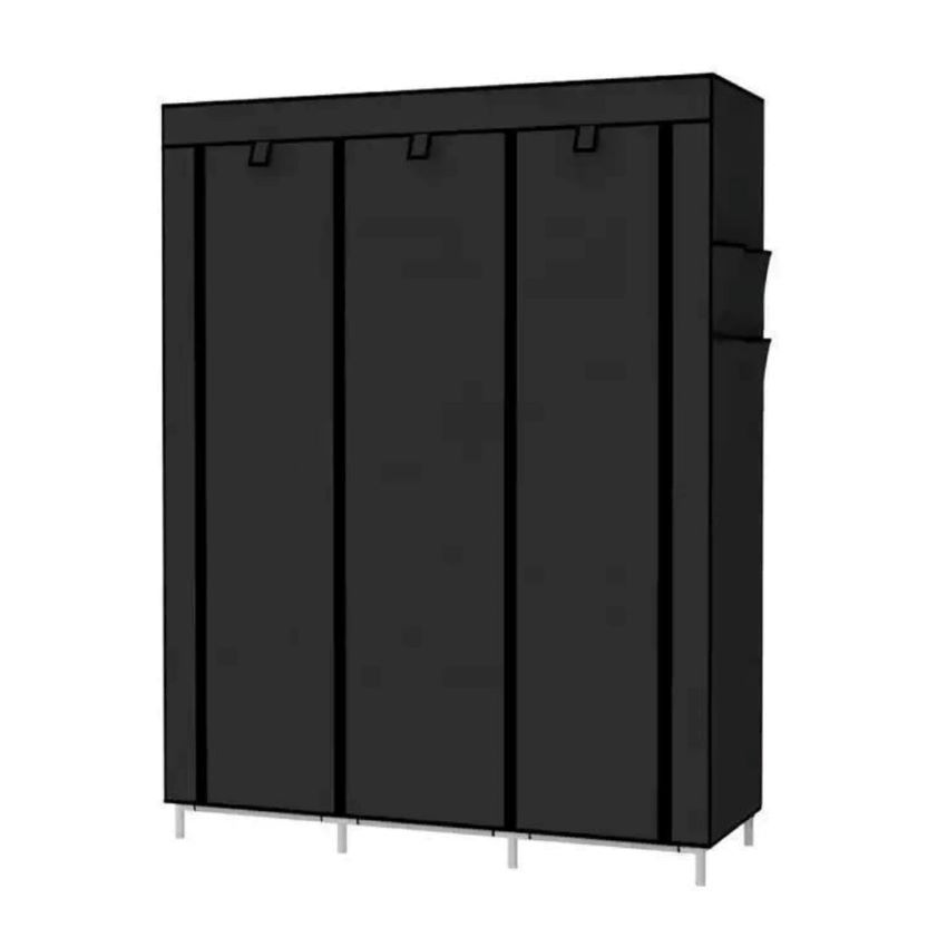 Nudekor - Triple Wardrobe Storage Rack - Black