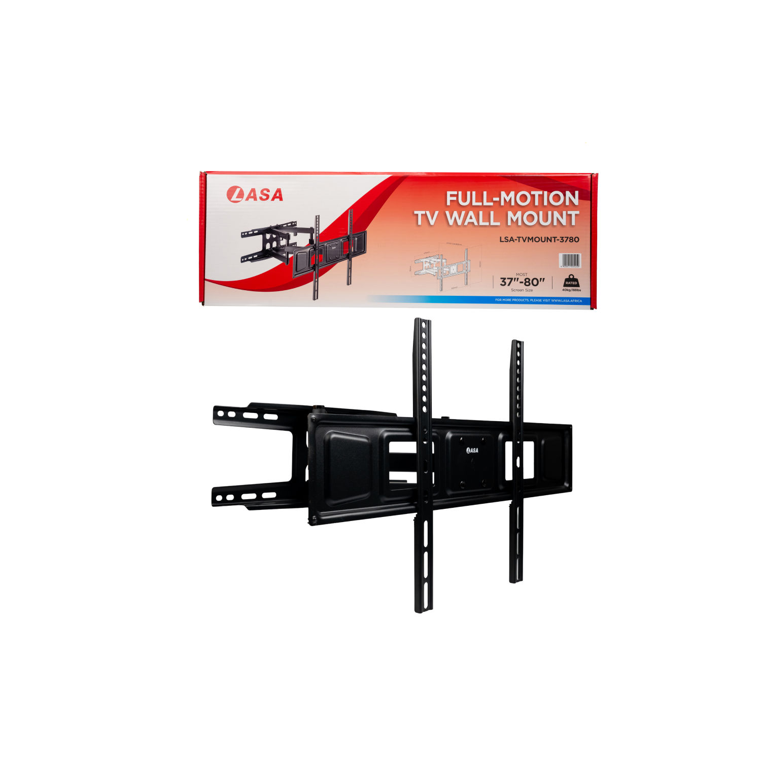 DUAL ARM WALL MOUNT FOR 37-80 INCH CURVED & FLAT TVS