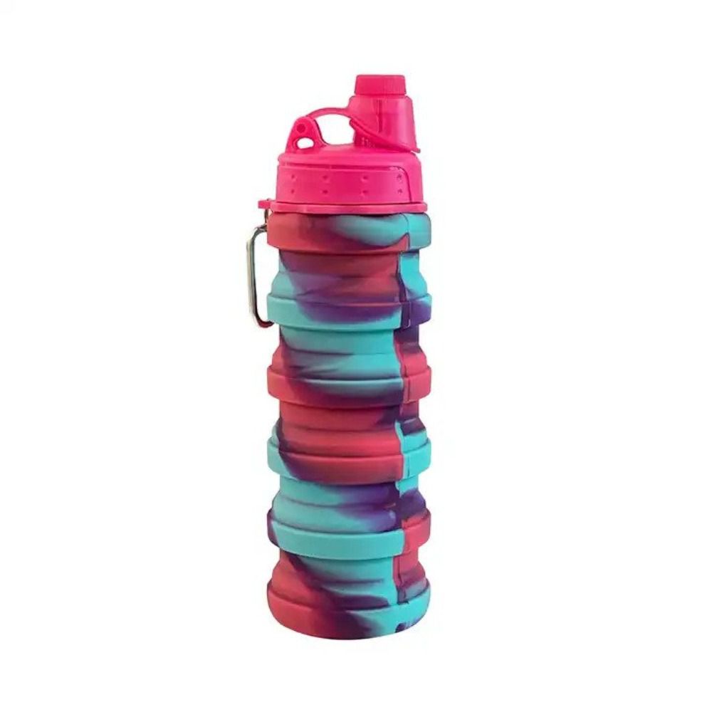 EcoBottle- BPA-Free Expandable Water Bottle,Silicone,500ml/225ml - PURPLE