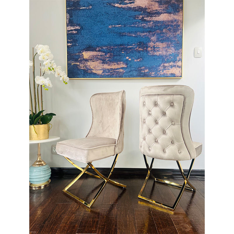KC FURN-Layla Button-Back Dining Chairs (Set of 2)
