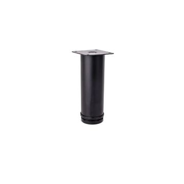 Round Leg, Adjustable, H200mm x 50mm, Black (4 Pack) BY WOODLY