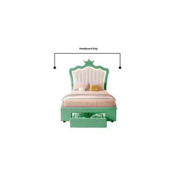 Emerald Green Crown headboard Single